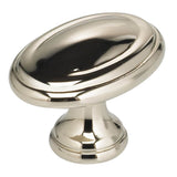 OMNIA - 1-9/16'' Dia. Cabinet Knob US14 - Lacquered Polished Nickel Plated