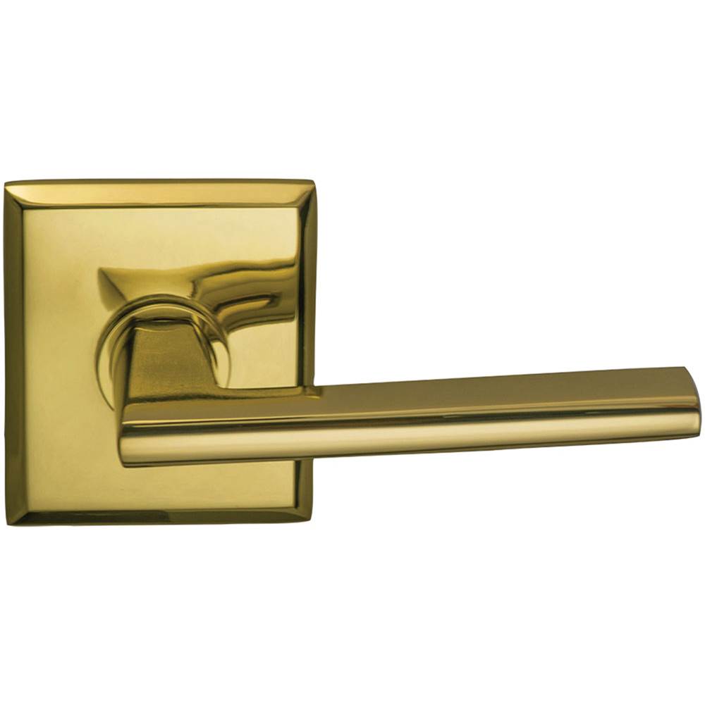 OMNIA - Wdg.Lvr,Rect.Rose,Lh Sd US3 - Lacquered Polished Brass