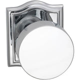 OMNIA - Puck.Kn,Arch Rose,Priv. US26 - Polished Chrome Plated
