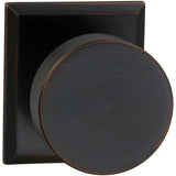 OMNIA - Puck Knob,Rect.Rose,Pass. Tb - Lacquered Tuscan Bronze