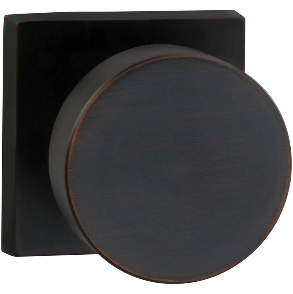 OMNIA - Puck Knob,Sq.Rose,Pass.UStb - Lacquered Tuscan Bronze