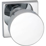 OMNIA - Puck Knob,Sq.Rose, S.D. US26 - Polished Chrome Plated