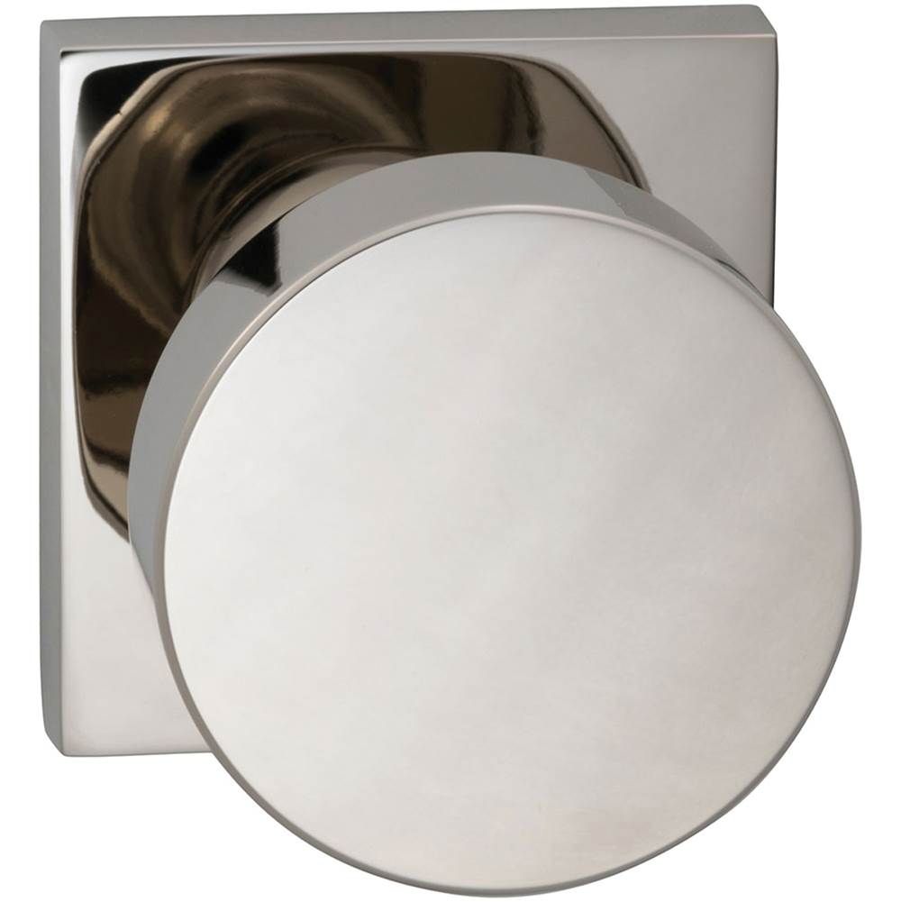 OMNIA - Puck Knob,Sq.Rose,Priv. US4A - Unlacquered Satin Brass
