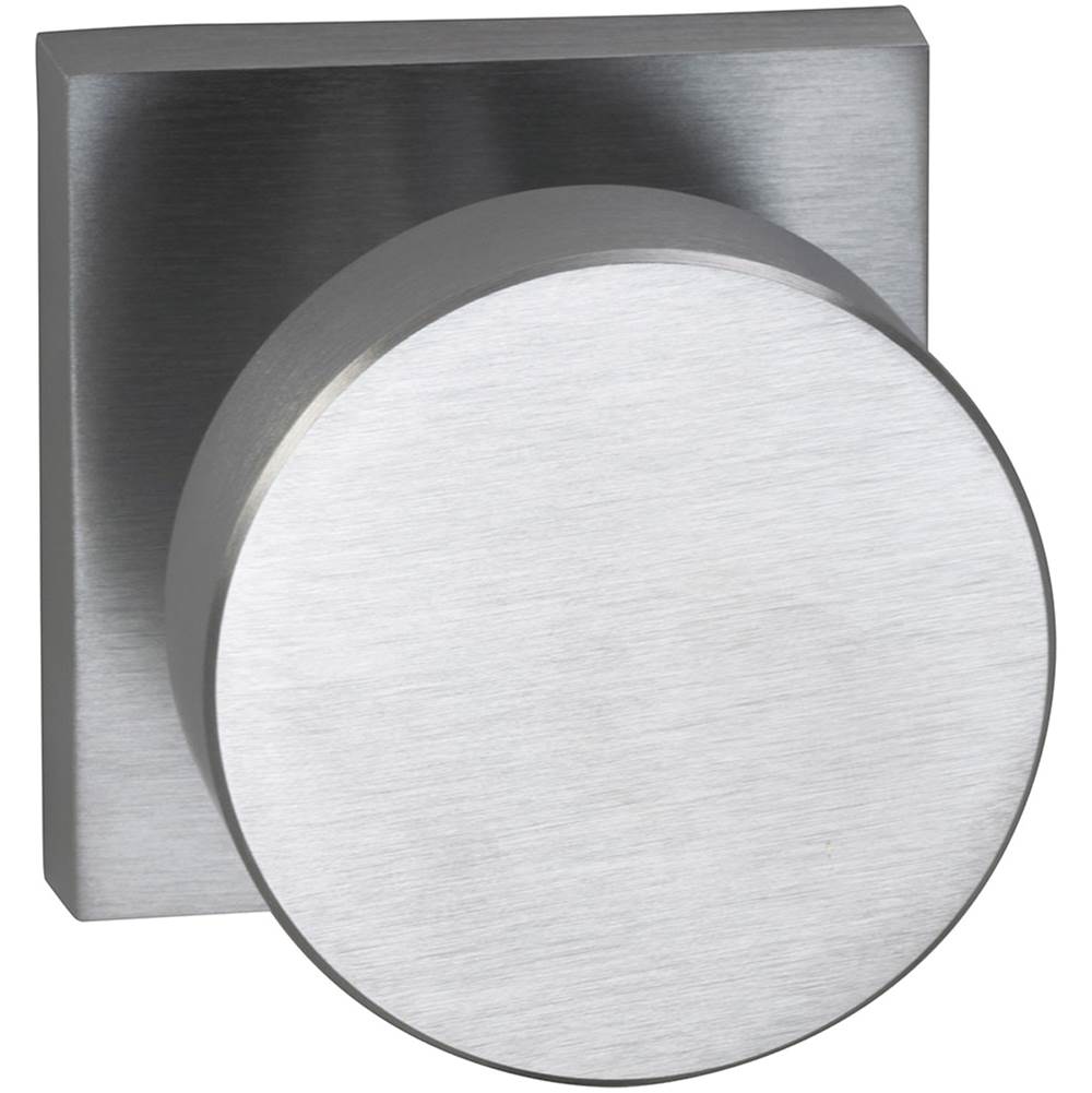 OMNIA - Puck Knob,Sq.Rose,Pass. US26D - Satin Chrome Plated