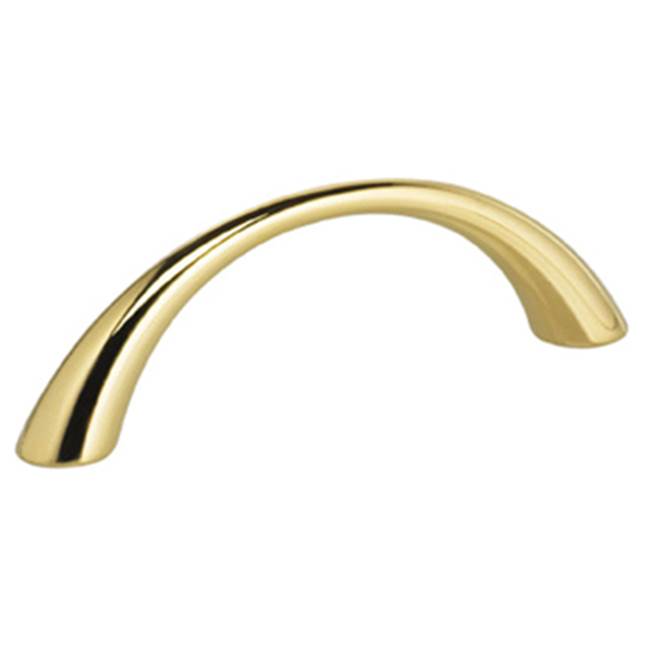 OMNIA - 2-1/2'' CC. Cabinet Pull US3 - Lacquered Polished Brass