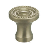 OMNIA - 1-1/4'' Dia. Cabinet Knob US15 - Lacquered Satin Nickel Plated