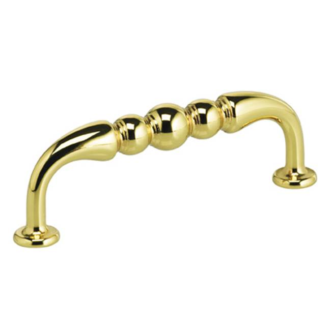 OMNIA - 3-1/2'' CC. Cabinet Pull US3 - Lacquered Polished Brass