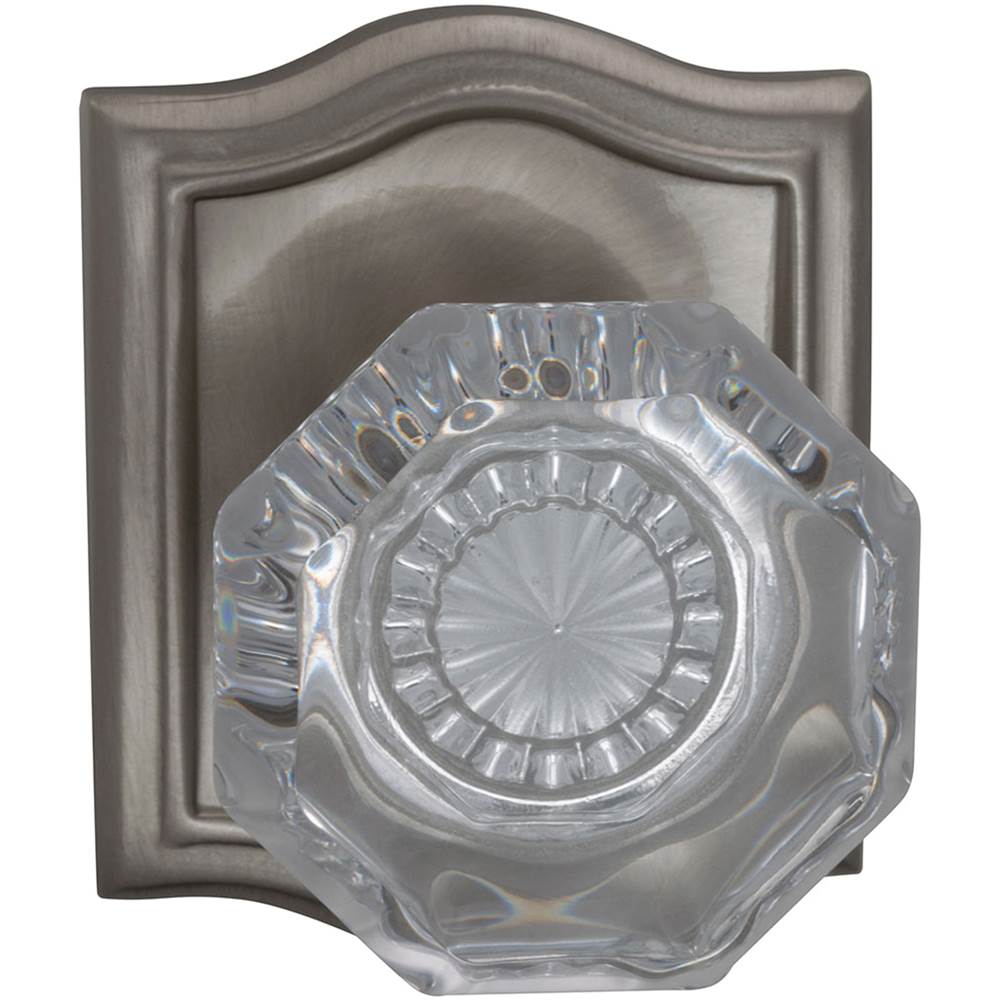 OMNIA - Glass.Kn,Arch Rose,Priv. US15 - Lacquered Satin Nickel Plated
