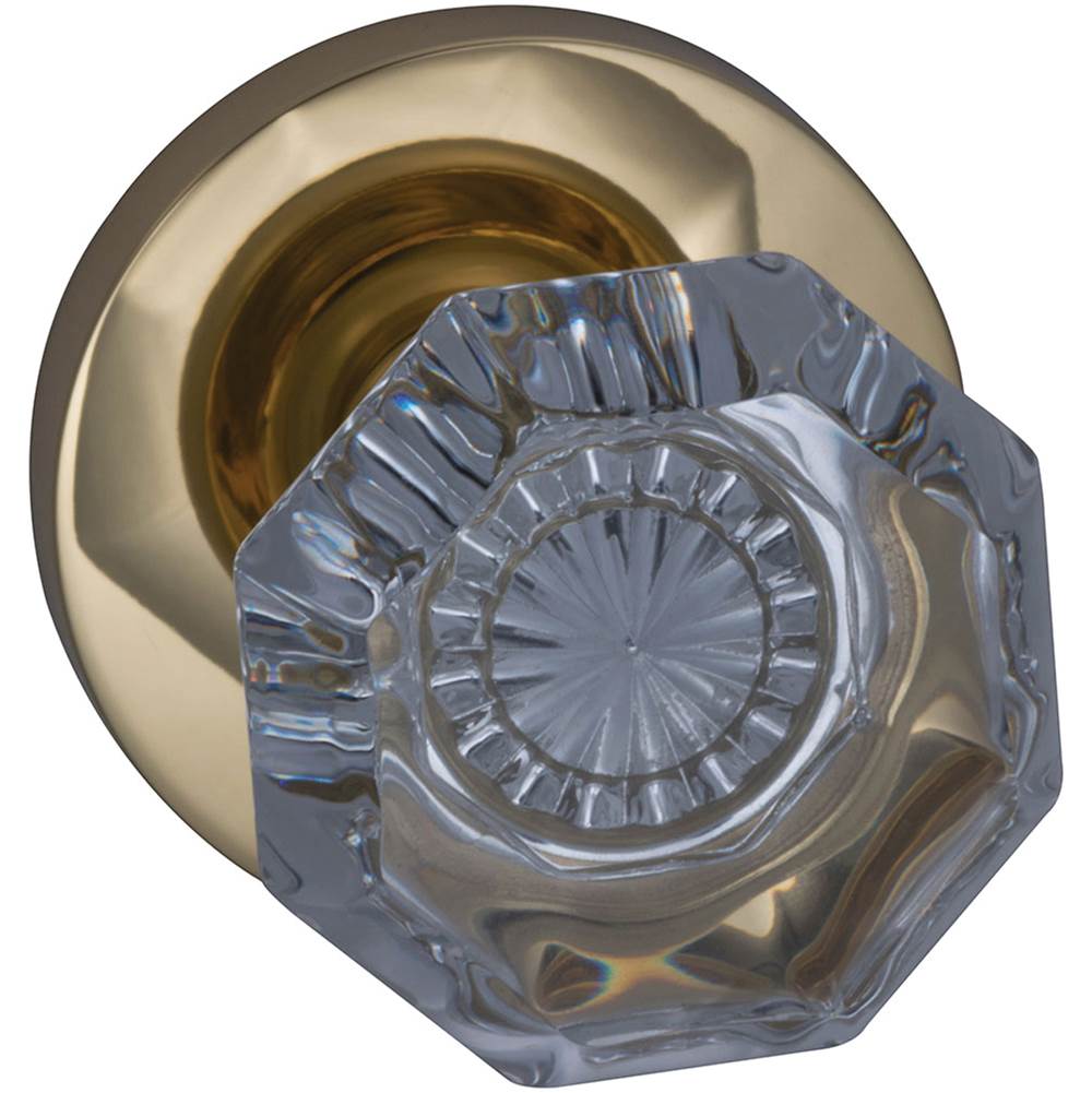 OMNIA - Glass.Kn,Mod.Rose,Priv. US3 - Lacquered Polished Brass