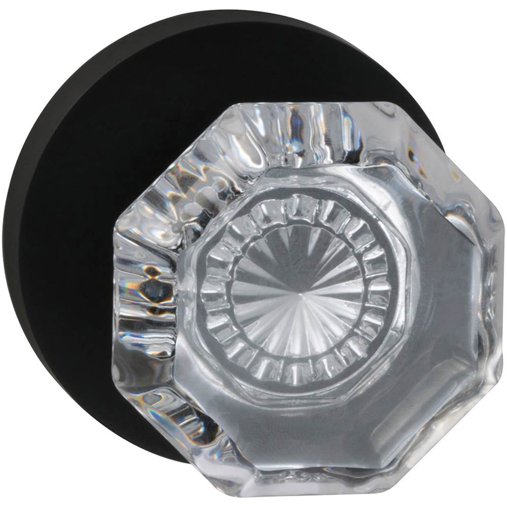 OMNIA - Glass.Kn,Mod.Rose,Pass. US10B - Lacquered Oil Rubbed Black