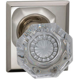 OMNIA - Glass.Kn,Rect Rose,Priv. US5 - Lacquered Antique Brass