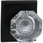 OMNIA - Glass.Kn,Rect Rose,Pass. US10B - Lacquered Oil Rubbed Black