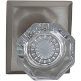 OMNIA - Glass.Kn,Rect Rose,Priv. US15 - Lacquered Satin Nickel Plated