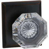 OMNIA - Glass.Kn,Rect Rose,Pass. Tb - Lacquered Tuscan Bronze