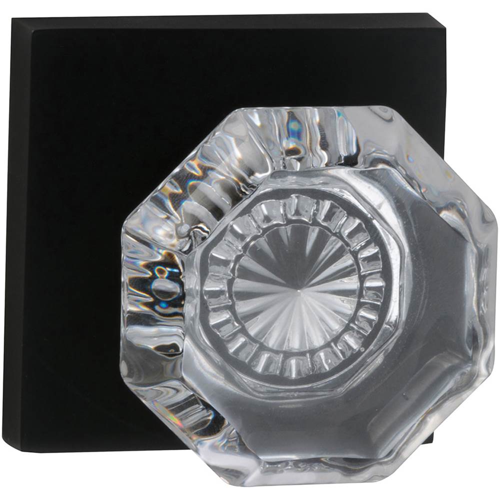 OMNIA - Glass.Kn,Sq.Rose,Pass. US10B - Lacquered Oil Rubbed Black