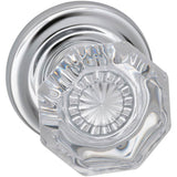 OMNIA - Glass.Kn,Trad Rose,Pass. US26 - Polished Chrome Plated