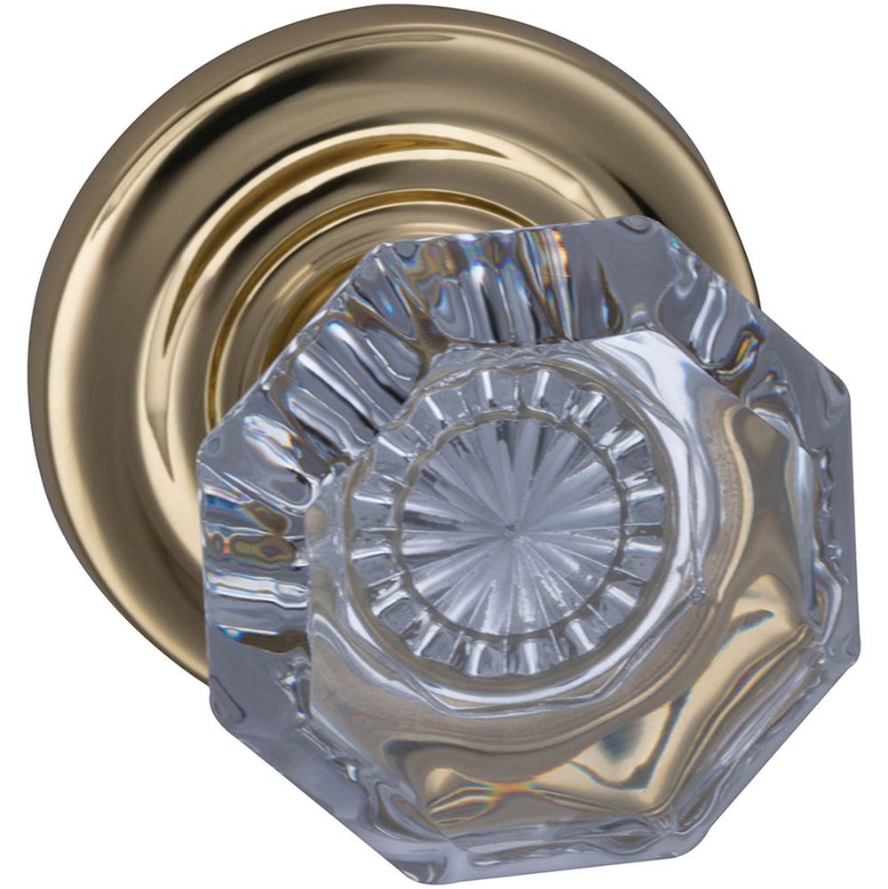 OMNIA - Glass.Kn,Trad Rose,Priv. US3A - Unlacquered Polished Brass