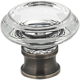 OMNIA - Trad. Glass Cabinet Knob US4 - Lacquered Satin Brass