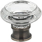 OMNIA - Trad. Glass Cabinet Knob US4 - Lacquered Satin Brass