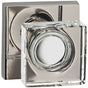 OMNIA - Glass.Kn,Sq.Rose,Priv. US5 - Lacquered Antique Brass