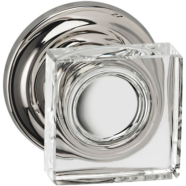 OMNIA - Glass.Kn,Trad Rose,Pass. US5 - Lacquered Antique Brass