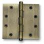 OMNIA - 4.5'' Button Tip Hinge US4 - Lacquered Satin Brass