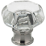 OMNIA - Octagon Glass Cabinet Knob US4 - Lacquered Satin Brass