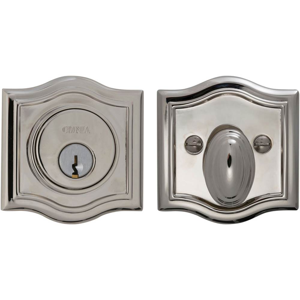 OMNIA - Arched Aux. Deadbolt Set US4 - Lacquered Satin Brass