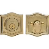 OMNIA - Arched Aux. Deadbolt Set US3 - Lacquered Polished Brass