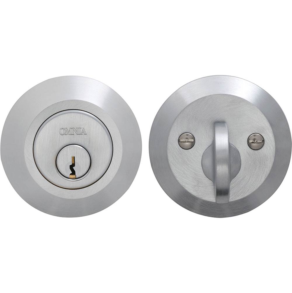 OMNIA - Modern Deadbolt Set US26D - Satin Chrome Plated