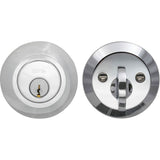 OMNIA - Modern Deadbolt Set US26 - Polished Chrome Plated