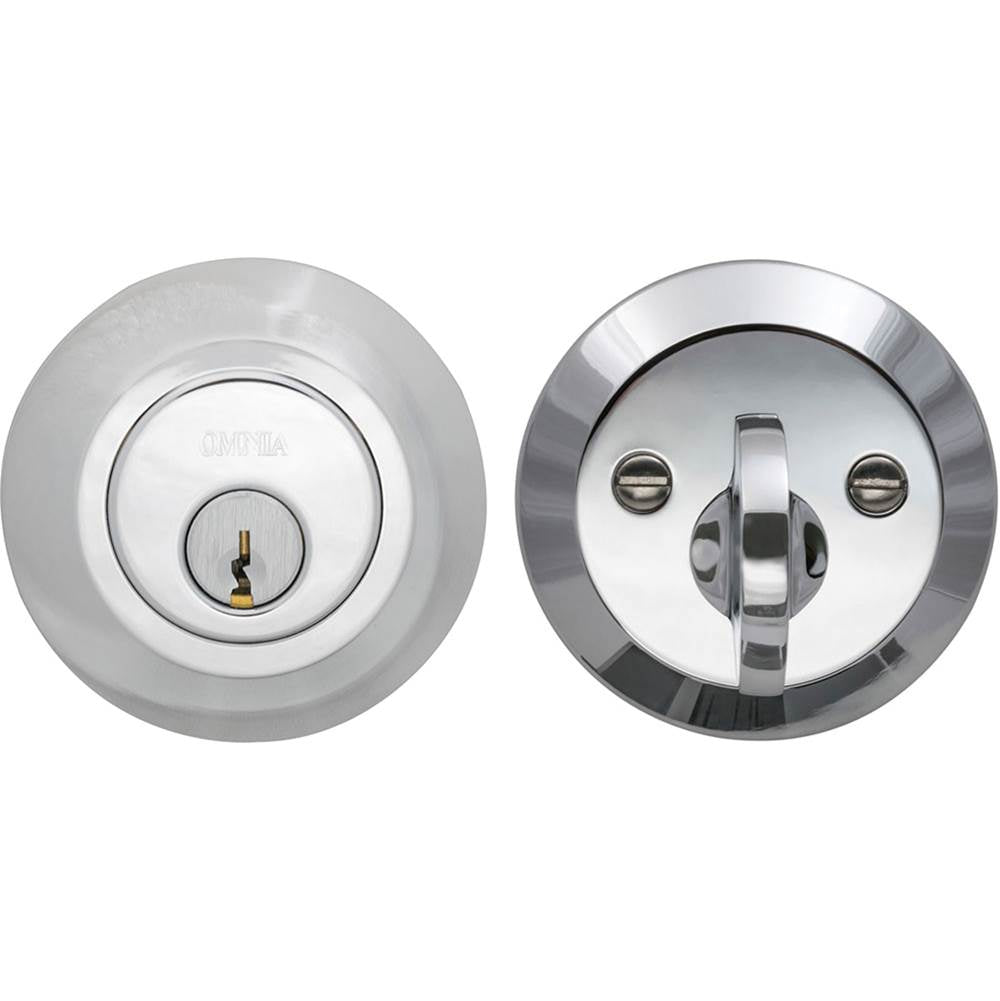 OMNIA - Modern Deadbolt Set US26 - Polished Chrome Plated