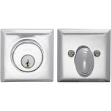 OMNIA - Rectangular Deadbolt Set US26 - Polished Chrome Plated