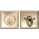 OMNIA - Rectangular Deadbolt Set US3 - Lacquered Polished Brass