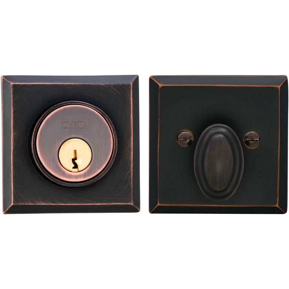 OMNIA - Rectangular Deadbolt Set Tb - Lacquered Tuscan Bronze