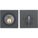 OMNIA - Square Deadbolt Set US10B - Lacquered Oil Rubbed Black