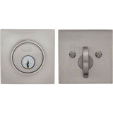 OMNIA - Square Deadbolt Set US15 - Lacquered Satin Nickel Plated
