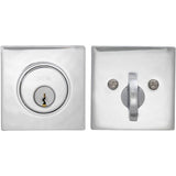 OMNIA - Square Deadbolt Set US26 - Polished Chrome Plated