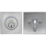 OMNIA - Square Deadbolt Set US26D - Satin Chrome Plated