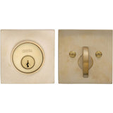 OMNIA - Square Deadbolt Set US4A - Unlacquered Satin Brass