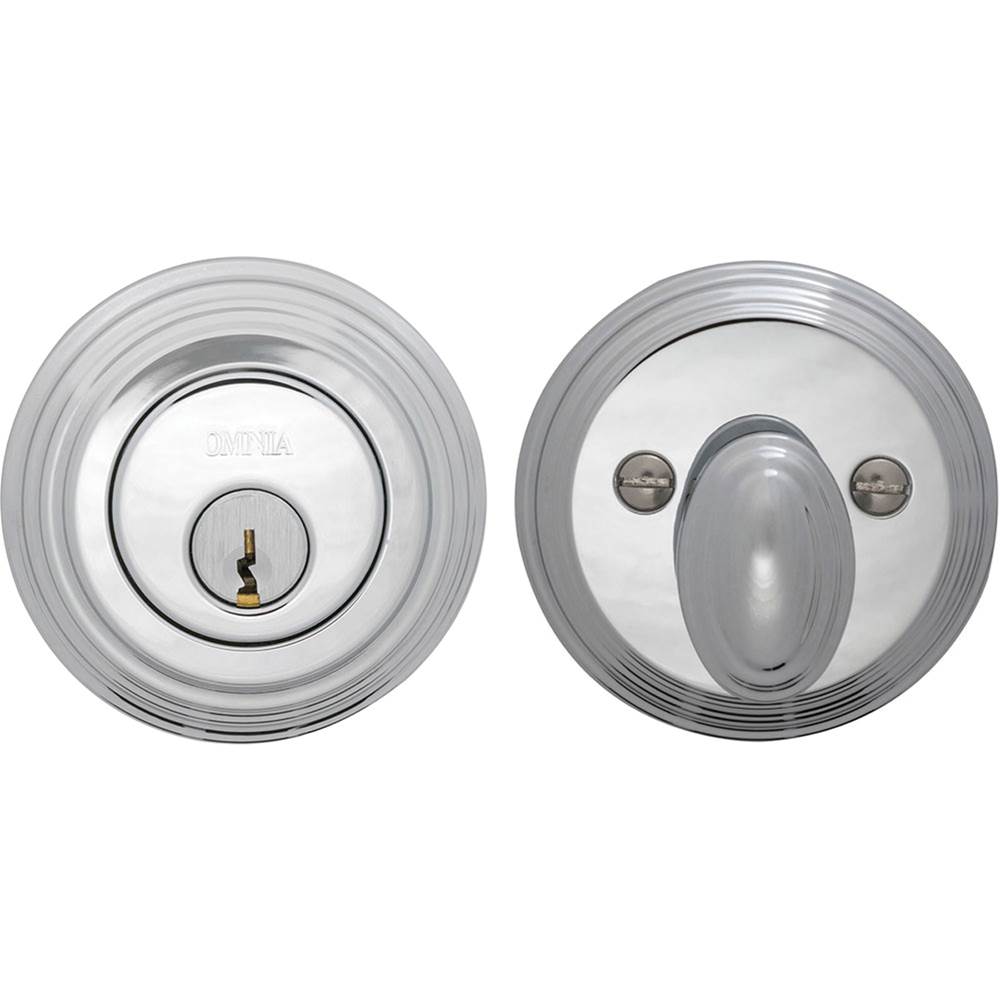 OMNIA - Traditional Deadbolt Set US26 - Polished Chrome Plated