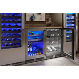 24'' Signature Series Marine Grade Freezer w/ stainless steel solid door, hinge left