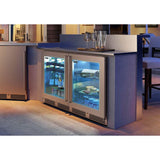 Signature Series Sottile 18'' Depth Marine Grade Refrigerator w/ stainless steel glass door, hinge right
