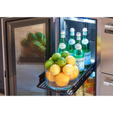 15'' Signature Series Marine Grade Refrigerator w/ stainless steel glass door, hinge left, w/ lock