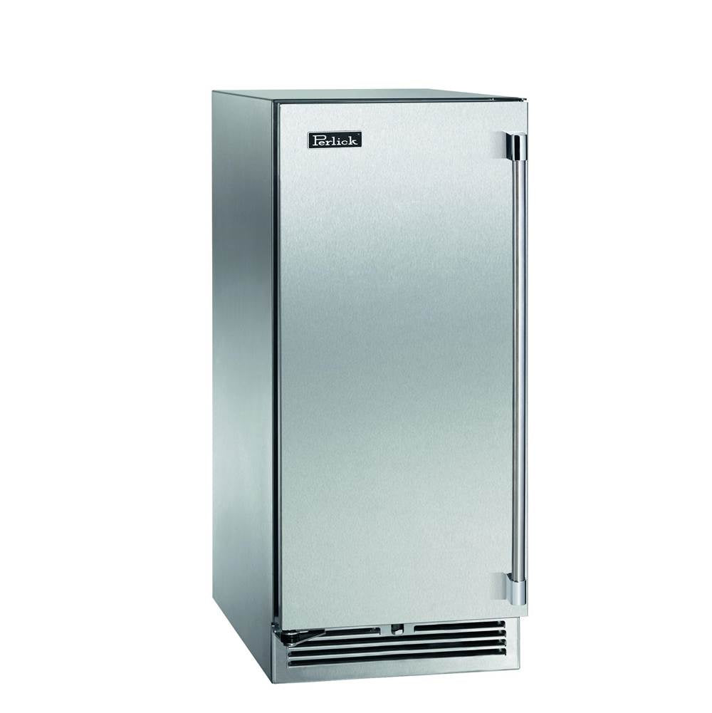 15'' Signature Series Marine Grade Refrigerator w/ stainless steel glass door, hinge left, w/ lock