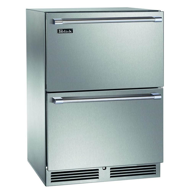 Perlick - 24'' Signature Series Marine Grade Freezer Drawers, stainless steel