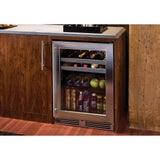 24'' ADA-Compliant Indoor Beverage Center with Stainless Steel Solid Door, Hinge Right