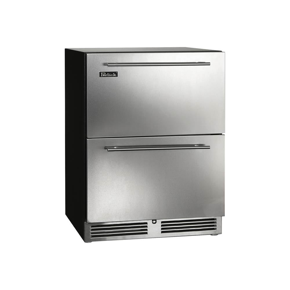 Perlick - 24'' ADA-Compliant Indoor Freezer Drawers, Fully Integrated Panel-Ready - Must Order Lock Kit 67440L for Lock Option