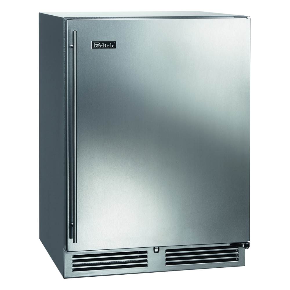 Perlick - 24'' C-Series Outdoor Refrigerator with Stainless Steel Solid Door, Hinge Left