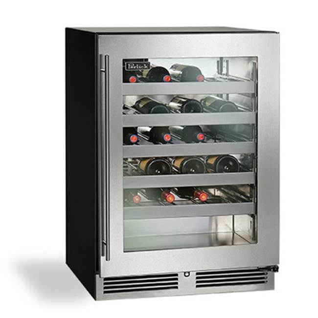 24'' C-Series Indoor Wine Reserve with Fully Integrated Panel-Ready Glass Door, Hinge Right